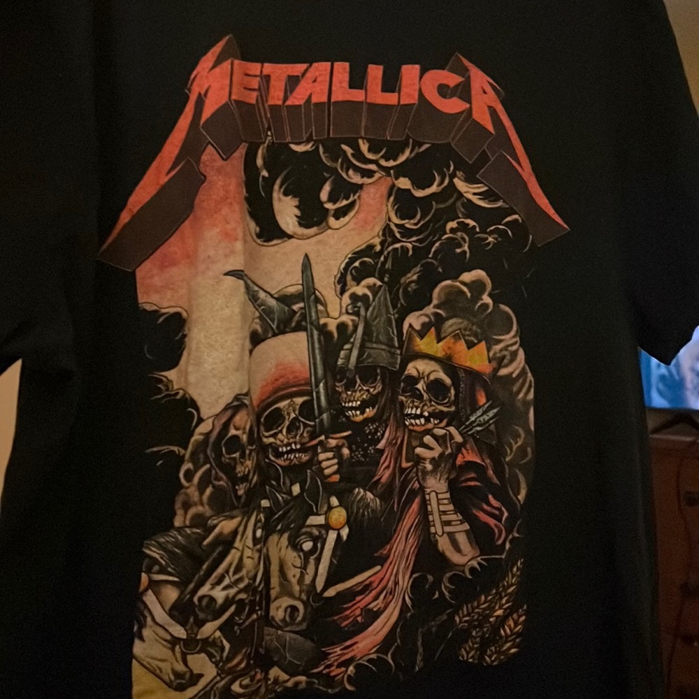 Black, Metallica, 4 Horseman, T-shirt, XXL athletic fit, sizes more like an XL.